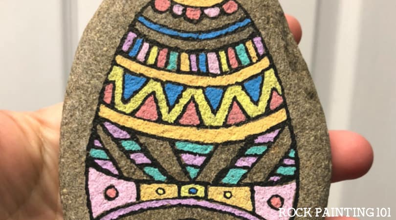 How to make this fun Easter egg rock painting idea