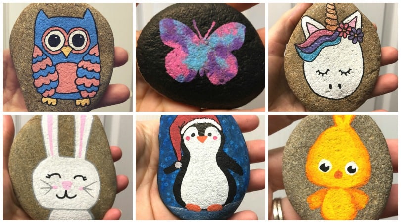 32 Adorable animal rocks that are perfect for beginner rock painters