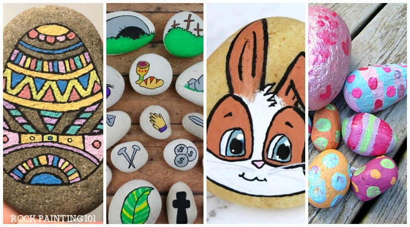 Easter Rock Painting! 17 Easter rocks that are perfect for hiding!