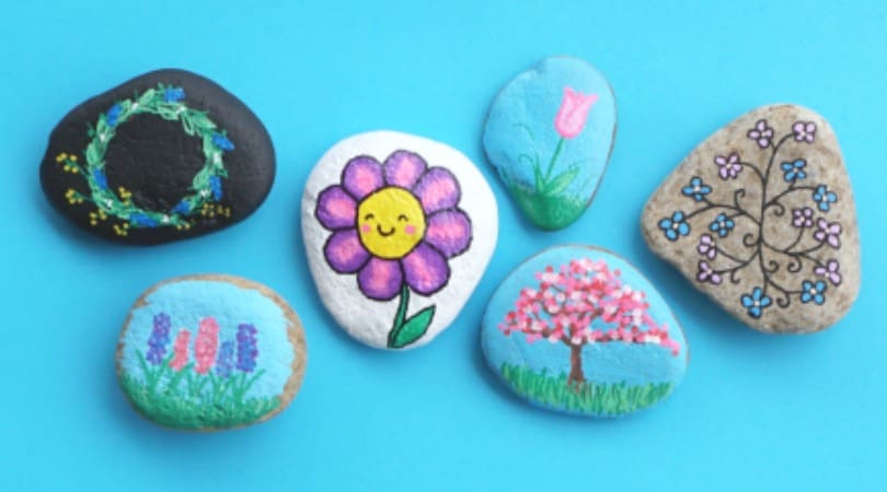 11 easy flower rocks that will make people smile