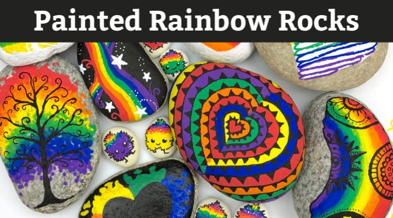 18 beautiful rainbow rock painting tutorials that will make amazing rocks!