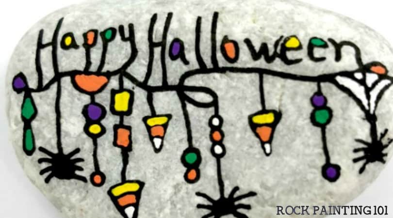 How to make a fun Halloween zendangle painted rock