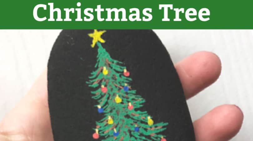 How to paint a Christmas tree to make fun holiday rocks