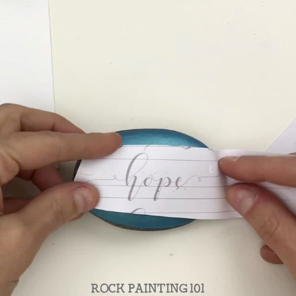 How to use carbon paper to hand letter on rocks | Rock Painting 101