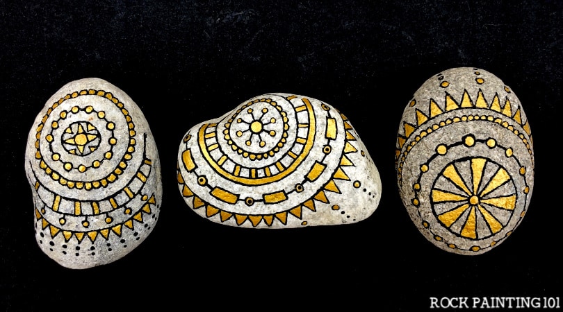 Easy Mandala Art for Rocks