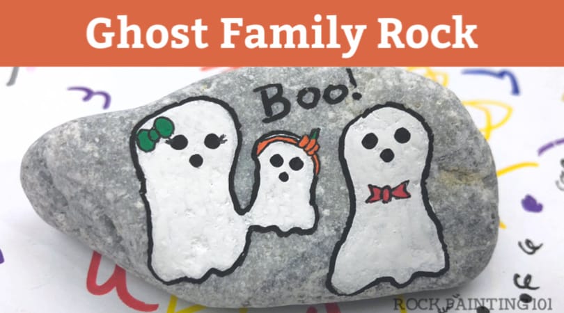 How to make a fun ghost rock painting family