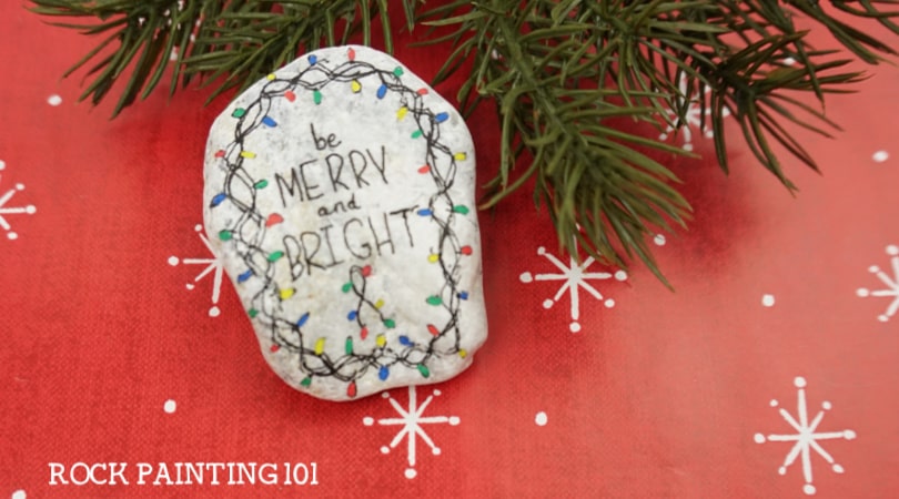 How to paint Christmas Lights onto rocks