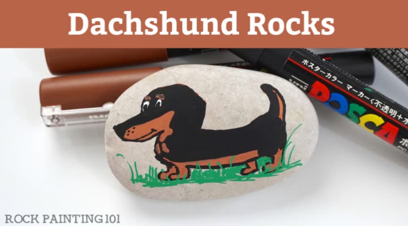 How to paint a dachshund onto a rock