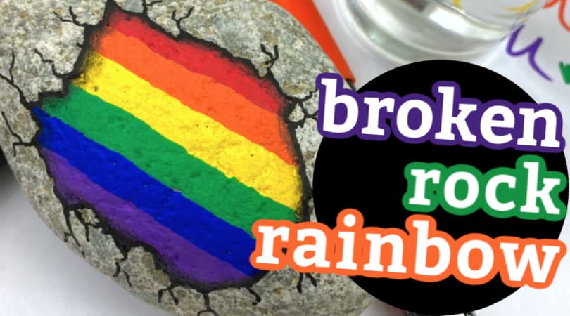 How to paint a broken rock rainbow