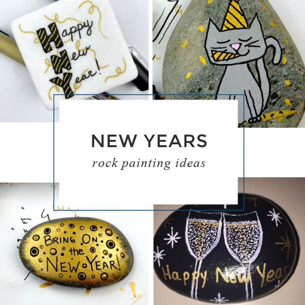 8 Easy New Year’s Painted Rocks